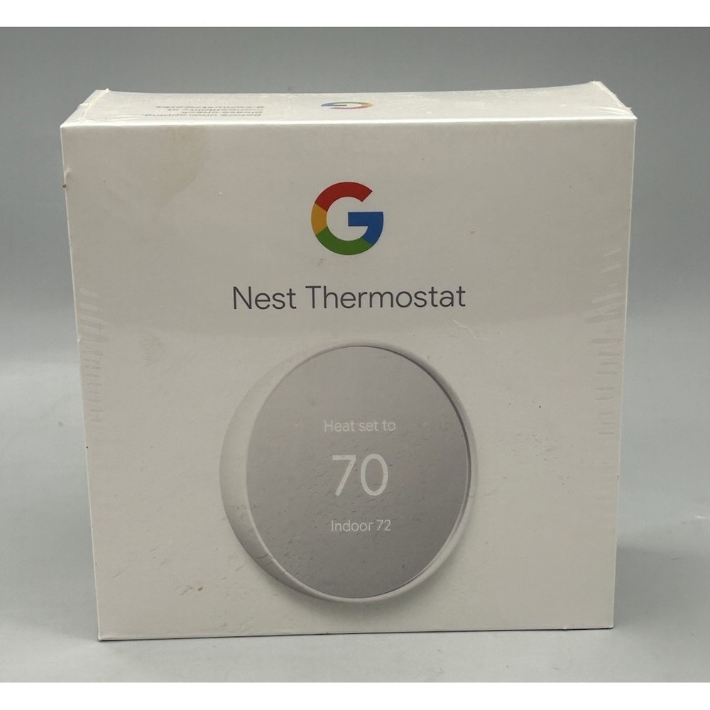 Google Nest Thermostat G4CVZ Programmable Wi-Fi Thermostat - Snow
